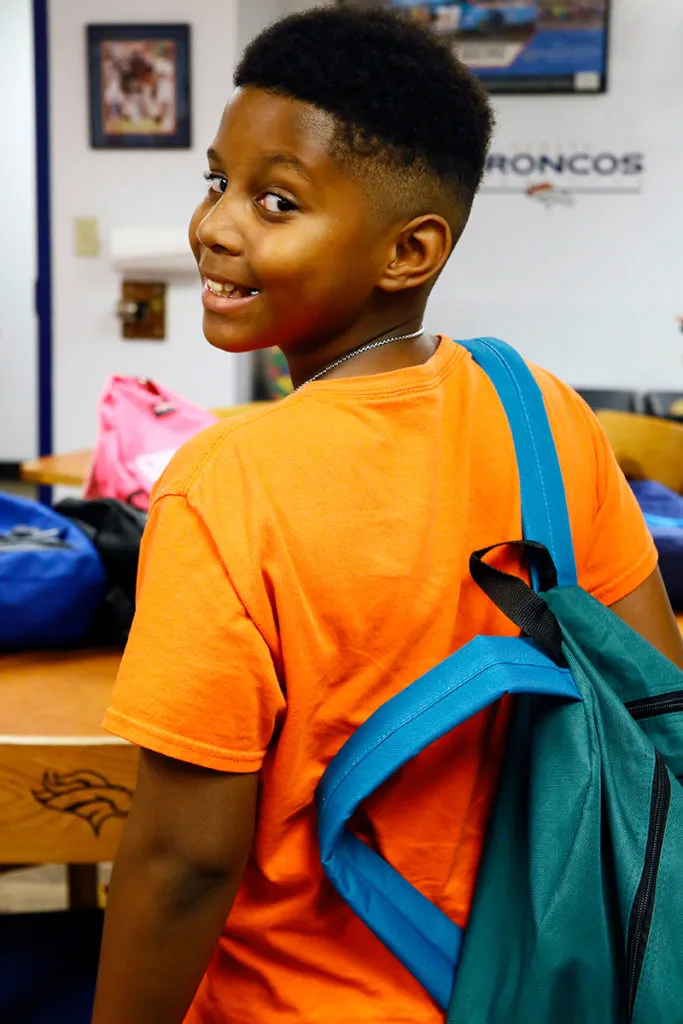 Jeremiah and his backpack
