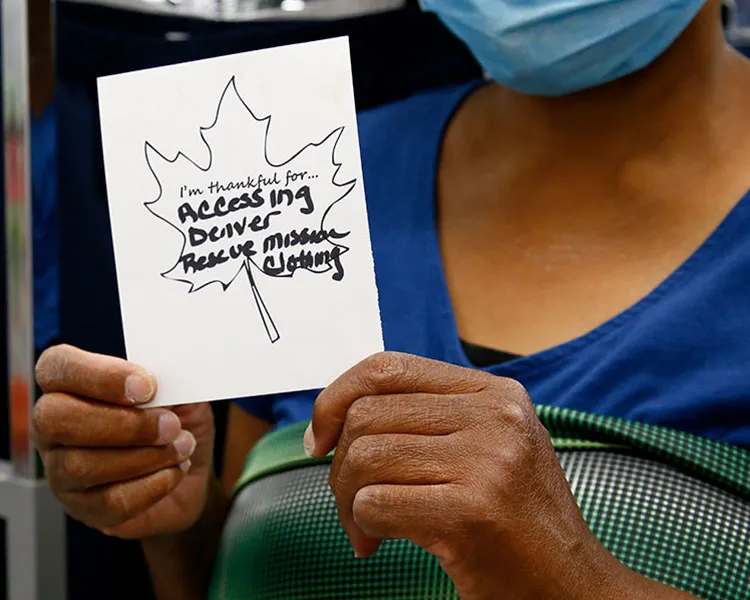 "I’m Thankful For…" - Guests at Denver Rescue Mission Express Their Gratitude