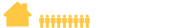 An infographic showing a full house and several people icons, with only 20% of the people icons filled in with color, representing the 20% of people experiencing homelessness it would take to fill all of the currently available, affordable housing.