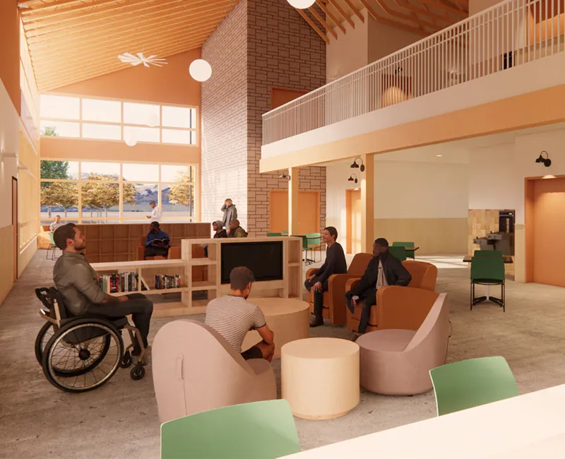 Common area in new building