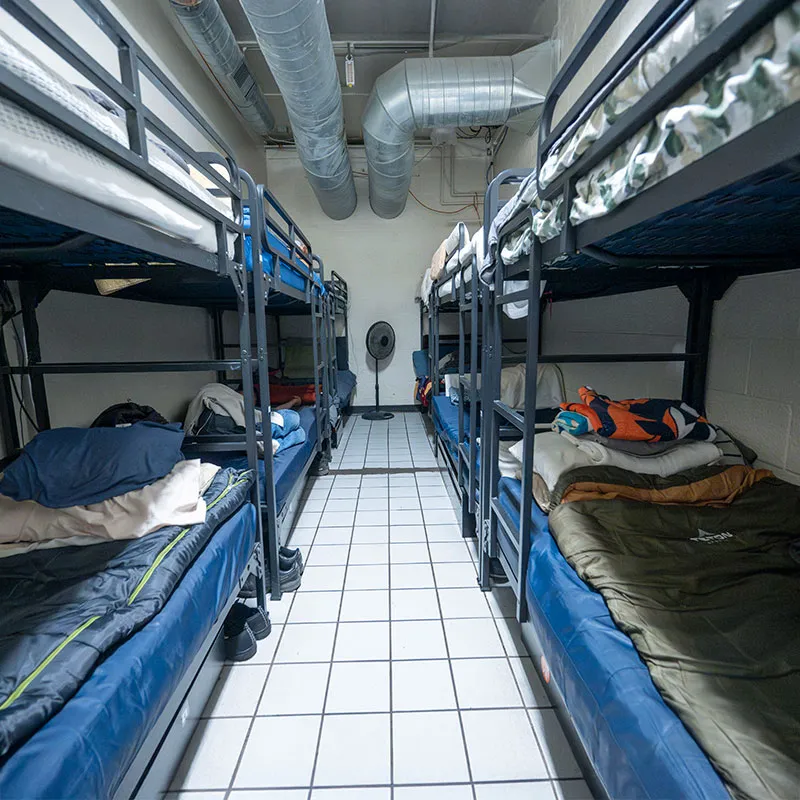 Bunks at Fort Collins Rescue Mission
