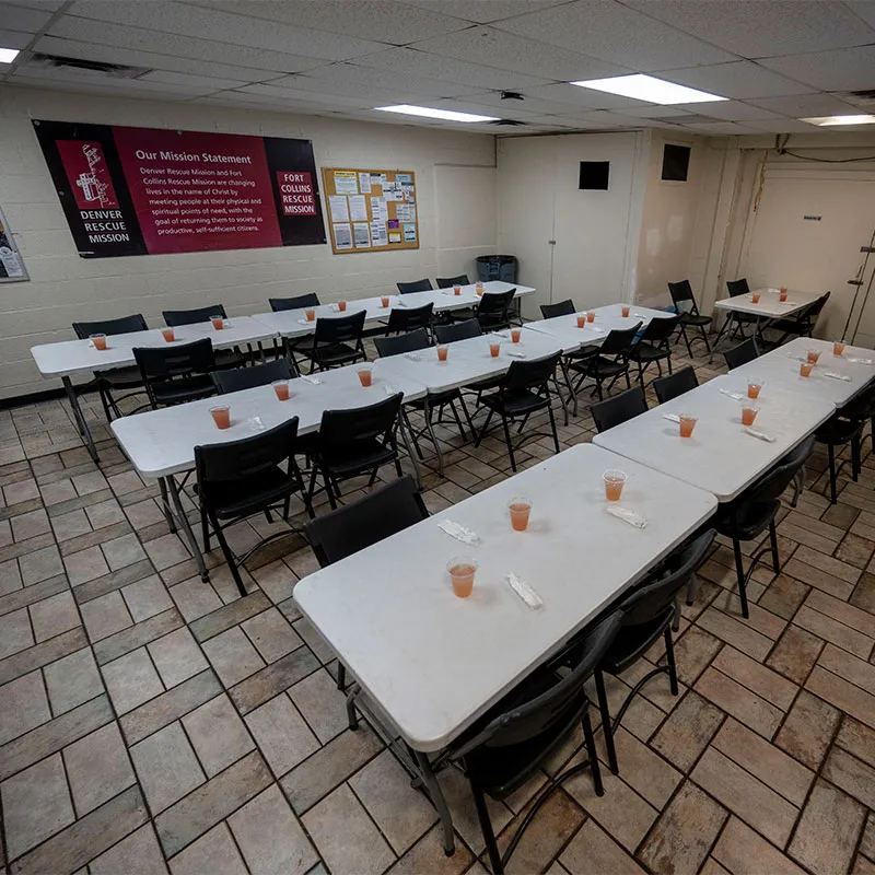 Cafeteria at Fort Collins Rescue Mission