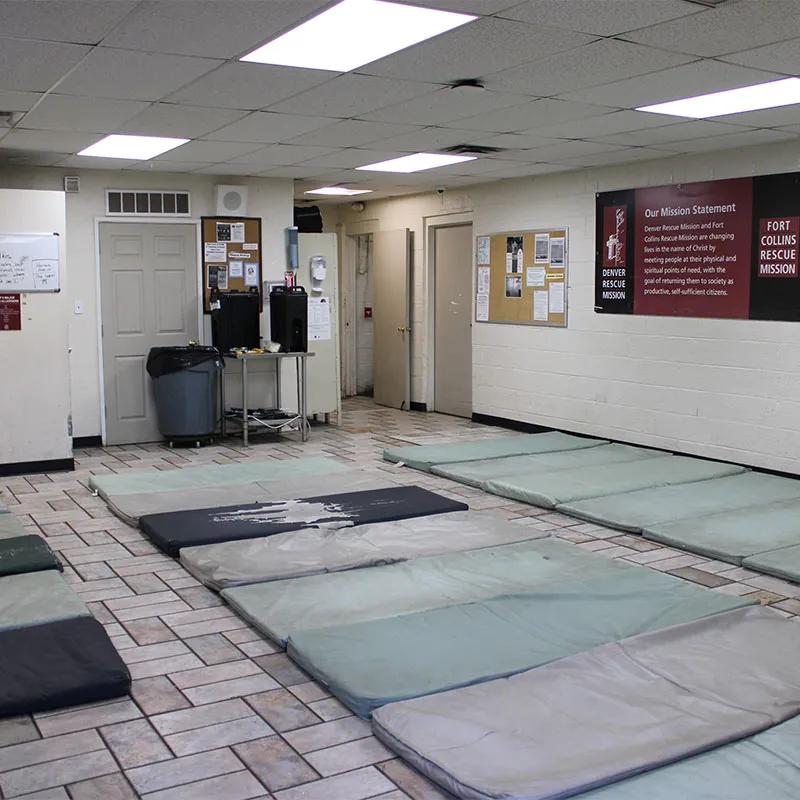 Mats at Fort Collins Rescue Mission