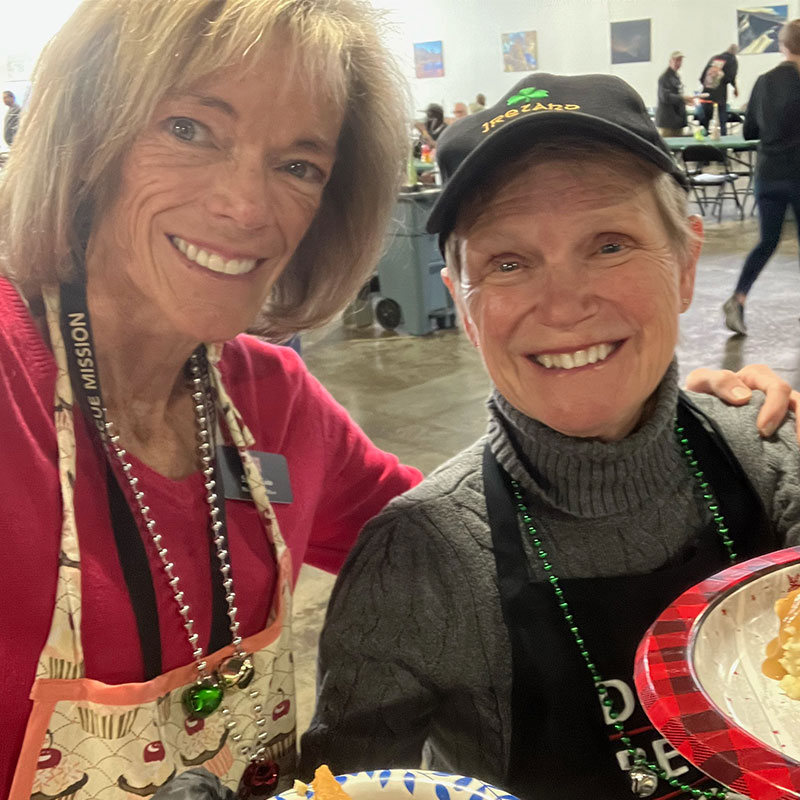Philanthropy Officer, Sarah Waite and Sue Hartman