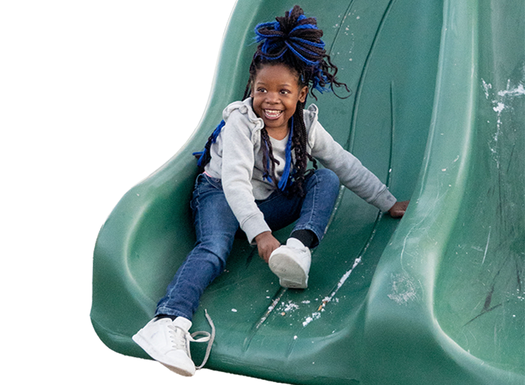 Lei’Lonnie on the slide